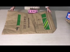 注文のサイズによってクラフトのリサイクルされた紙袋20kg 25kgはMultiwallの紙袋を貼った