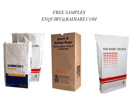 粘土の粒状の吸収性のMultiwallクラフトの紙袋20kg 25kg