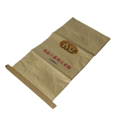 食品等級はカスタマイズされた印刷された開いた口の多壁袋を縫いました