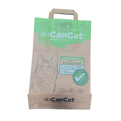 カスタマイズ可能な食品等級5Liter生物分解性猫の船尾は友好的なEcoを袋に入れる