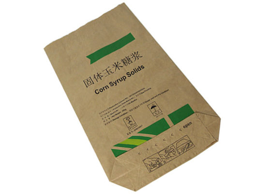 化学物質的な正方形の底のための多壁のクラフト紙袋を詰める25kg