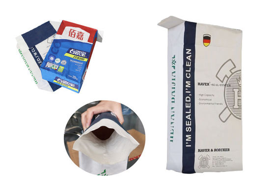 1-4 Ply Customized Logo Pasted Valve Multiwall Paper Bags For Packing Powder