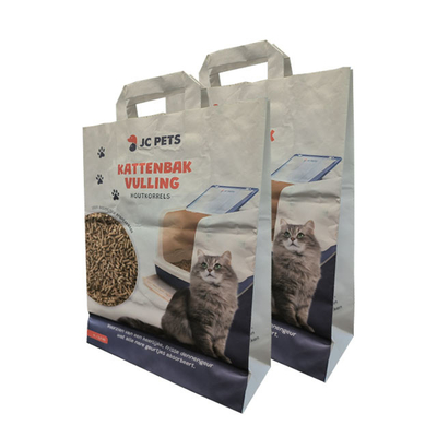 猫のための5kg 10kgクラフトの紙袋少し動物性食品によってカスタマイズされるサイズ