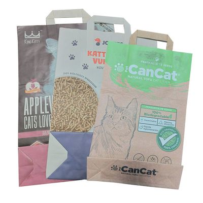 5つのKgの紙袋の豆腐のキャット リターの処分袋を印刷する高い靭性Flexo