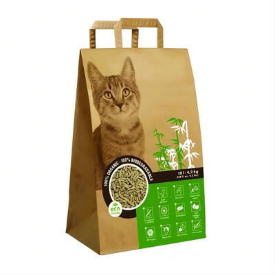 OEMのベントナイトのキャット リター袋のクラフト紙袋3kg 5kg 20kg 7lb 15lb 20lb 25lb