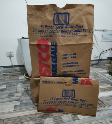 ISO9001 30ガロンのペーパー葉はEcoの友好的なCompostableペーパーごみ袋の二重層を袋に入れる