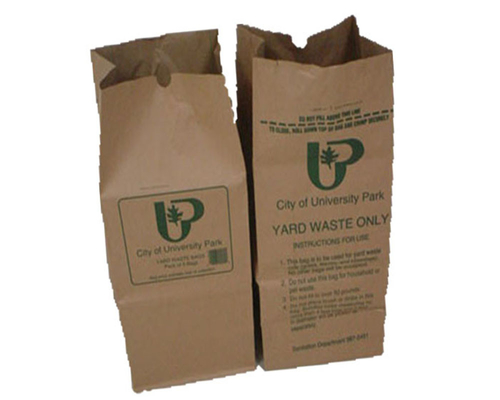 ISO9001 30ガロンのペーパー葉はEcoの友好的なCompostableペーパーごみ袋の二重層を袋に入れる