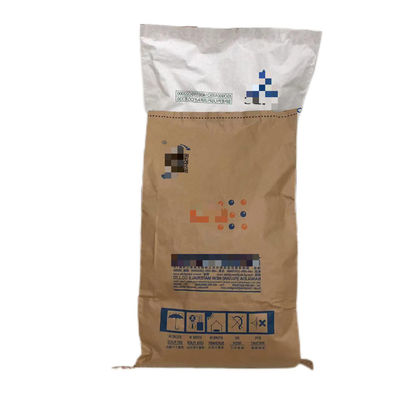 エコフレンドリー 熱密封されたクラフト紙袋 オーダーメイドロゴ 食品品格 食品用 農業 化学 飼料 製造