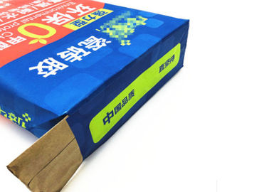 Sealable着色された貼られた弁のマルチウォールの紙袋の食糧安全なブロックの底紙袋