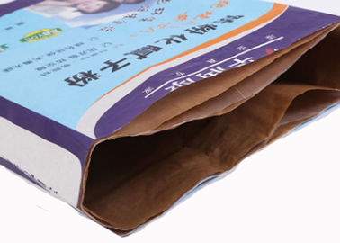 Flexoの印刷物のマルチウォールクラフトの紙袋3はMoistureproof 20kg 40kg Mouldproofに執ように勧めます