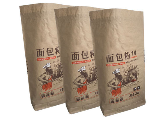 パンの小麦粉のパッキングのための120g/m2紙袋は他の包装袋を袋に入れる