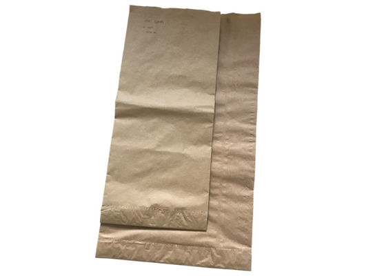 25KG Multiwallクラフトの紙袋は粉材料の包装のために最下つまむ