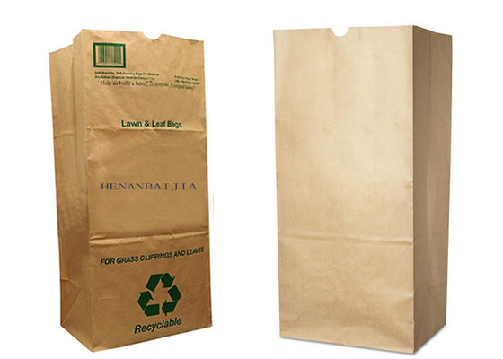 大きい生物分解性の芝生の葉の紙袋のペーパー屑のCompostable庭ゴミの紙袋