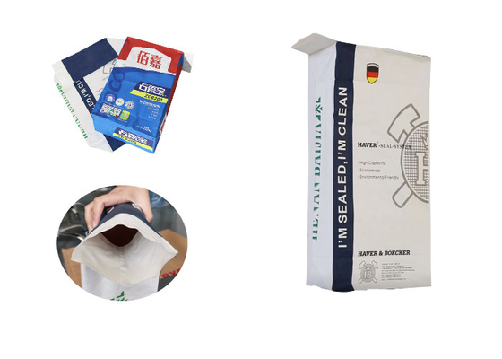 25kg 3つのパッキングの粉の食糧原料のための層によって弁のMultiwallの貼られる紙袋