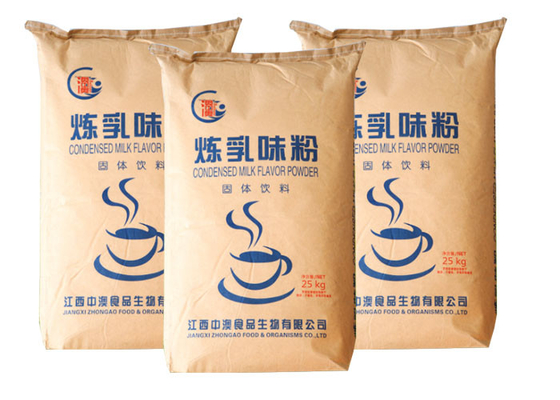 茶のための食品等級のMultiwallクラフトの紙袋はココヤシの粉ミルクの粉を粉にする