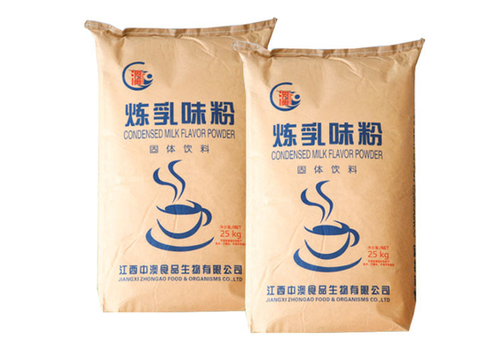 茶のための食品等級のMultiwallクラフトの紙袋はココヤシの粉ミルクの粉を粉にする