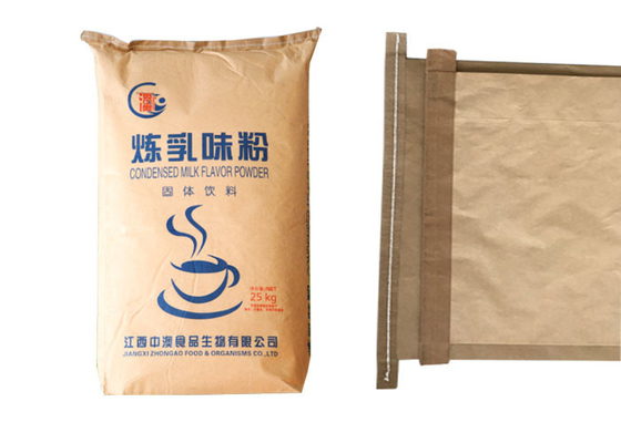 小麦粉の紙袋25kg拡張可能な袋技術ペーパー堅い最下袋の紙袋20kg
