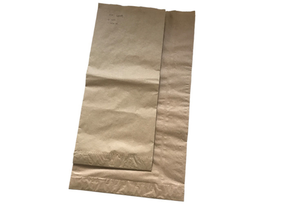 生物分解性のMultiwallは紙袋の白いブラウンの食品等級をヒート シールした