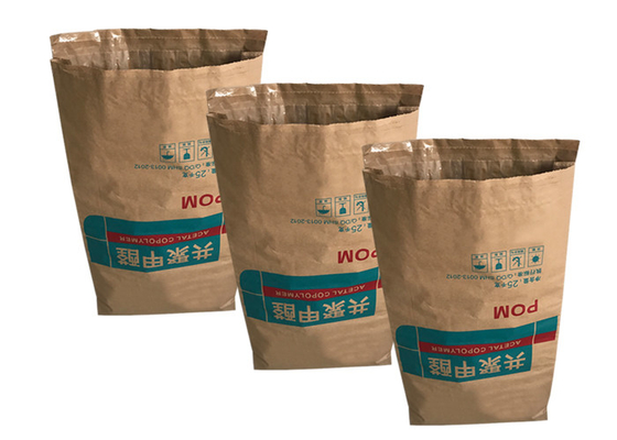 25kg 20kg 2つの層または3つの層+ PEはさみ金のMultiwallの紙袋のブラウン クラフト紙袋
