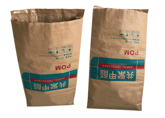 貼られた包装のペーパー袋は3つの層25kg 50kgのヒート シールの食料品をカスタマイズした