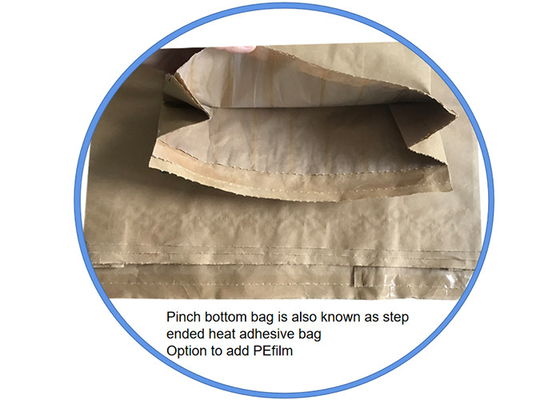 貼られた包装のペーパー袋は3つの層25kg 50kgのヒート シールの食料品をカスタマイズした