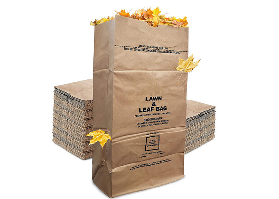ブラウンのCompostable紙袋の庭ゴミの芝生の葉袋30ガロンの屑の廃物
