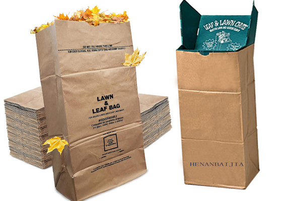 ブラウンのCompostable紙袋の庭ゴミの芝生の葉袋30ガロンの屑の廃物
