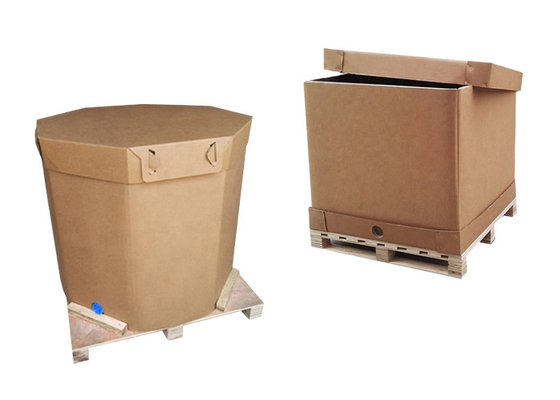 220L 1000L 1600L 1800Lの食品等級弁が付いているペーパーIBCの容器のPeはさみ金袋