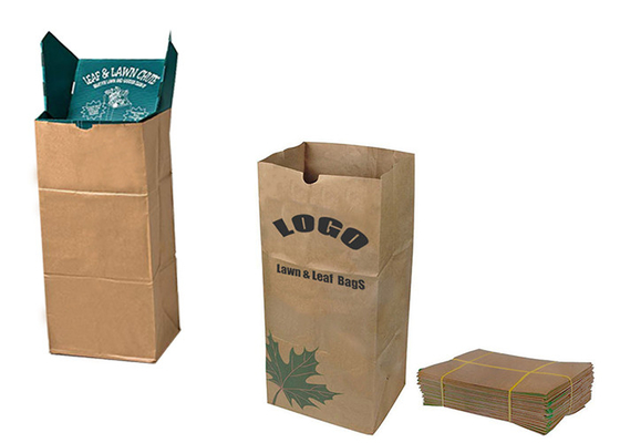 庭ゴミの芝生の葉の注文のロゴと防止Compostable紙袋の湿気