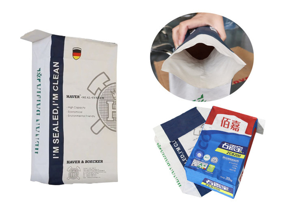 食品等級の多層の平野のクラフト紙弁の小麦粉のパッキング袋